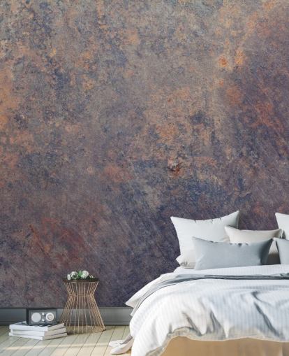 lila kundenspezifische Rosttapete namens Purple Corrosion für Küchen 