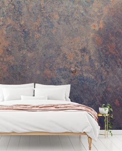 lila kundenspezifische Rosttapete namens Purple Corrosion für Küchen 