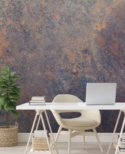 lila kundenspezifische Rosttapete namens Purple Corrosion für Küchen 