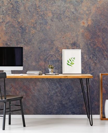 purple custom rust wallpaper mural called Purple Corrosion for kitchens 