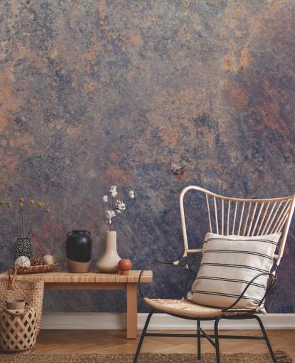 papier peint mural personnalisé violet sur mesure appelé Purple Corrosion pour cuisines 