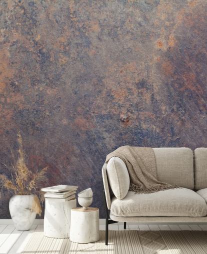 lila kundenspezifische Rosttapete namens Purple Corrosion für Küchen 