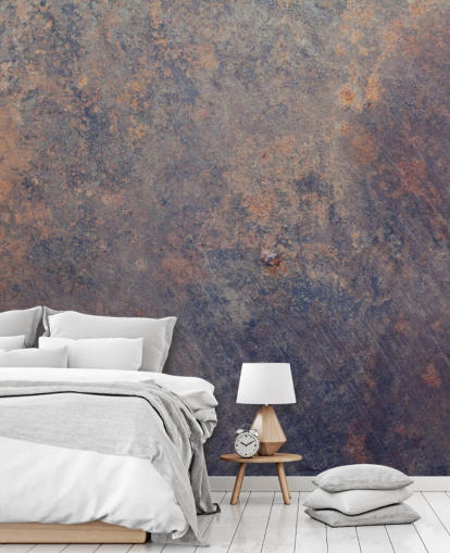 lila kundenspezifische Rosttapete namens Purple Corrosion für Küchen 