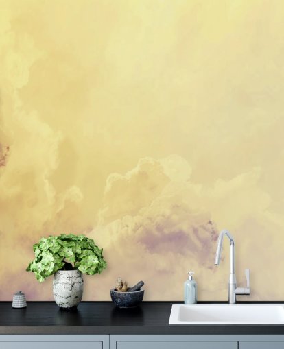 yellow cloud wallpaper mural called Abstract Pale Yellow Clouds for bedrooms, bathrooms and living rooms yellow cloud wallpaper mural called Abstract Pale Yellow Clouds for bedrooms, bathrooms and living rooms