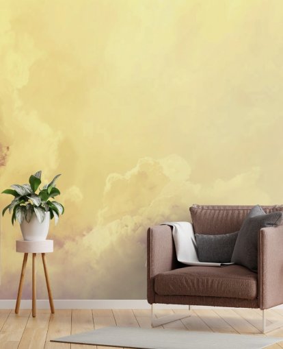 yellow cloud wallpaper mural called Abstract Pale Yellow Clouds for bedrooms, bathrooms and living rooms yellow cloud wallpaper mural called Abstract Pale Yellow Clouds for bedrooms, bathrooms and living rooms