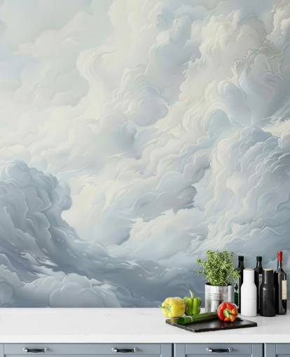 grey and white abstract clouds wallpaper mural for bedrooms, bathrooms and living rooms grey and white abstract clouds wallpaper mural for bedrooms, bathrooms and living rooms
