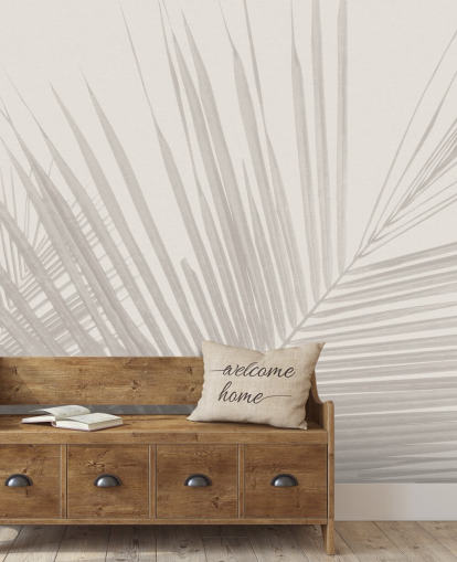 monochrome jungle wall mural called Monochrome Tropical Palm Leaves for bedrooms, dining rooms and bathrooms monochrome jungle wall mural called Monochrome Tropical Palm Leaves for bedrooms, dining rooms and bathrooms
