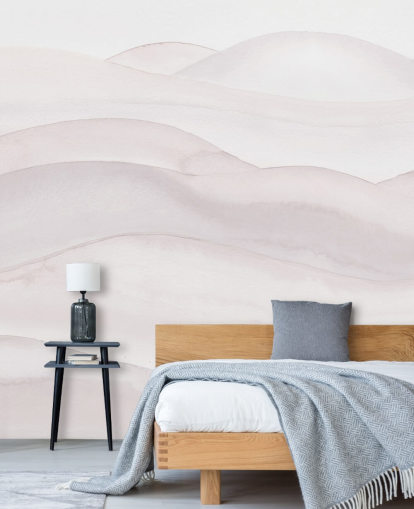 neutrale Landschaftstapete namens Neutral Ombre Watercolour Landscape von Bloomery Decor für Schlafzimmer, Esszimmer und Heimbüros neutrale Landschaftstapete namens Neutral Ombre Watercolour Landscape von Bloomery Decor für Schlafzimmer, Esszimmer und Heimbüros