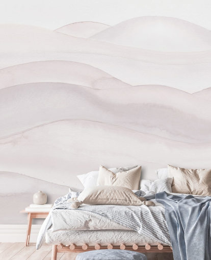 carta da parati paesaggistica neutra chiamata Neutral Ombre Watercolour Landscape di Bloomery Decor per camere da letto, sale da pranzo e uffici domestici carta da parati paesaggistica neutra chiamata Neutral Ombre Watercolour Landscape di Bloomery Decor per camere da letto, sale da pranzo e uffici domestici