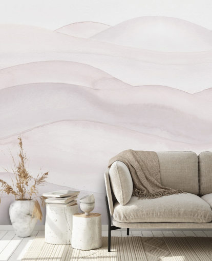 neutrale Landschaftstapete namens Neutral Ombre Watercolour Landscape von Bloomery Decor für Schlafzimmer, Esszimmer und Heimbüros neutrale Landschaftstapete namens Neutral Ombre Watercolour Landscape von Bloomery Decor für Schlafzimmer, Esszimmer und Heimbüros