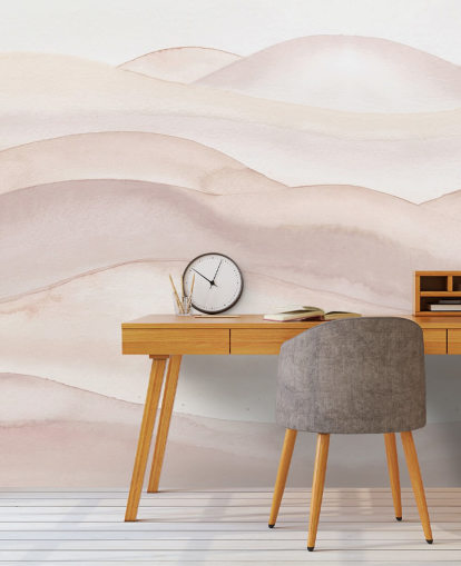 mural de papel pintado en acuarela de melocotón llamado Peach Ombre Watercolour Landscape de Bloomery Decor para baños, dormitorios y pasillos mural de papel pintado en acuarela de melocotón llamado Peach Ombre Watercolour Landscape de Bloomery Decor para baños, dormitorios y pasillos