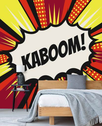 Bulle de discours vintage de bandes dessinées pop art (Kaboom !) dans le vecteur