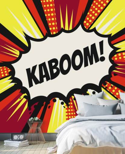 Vintage pop art comics speech bubble (Kaboom!) in vector