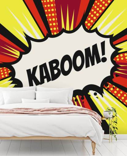 Burbuja de discurso de cómics pop art vintage (¡Kaboom!) en vector