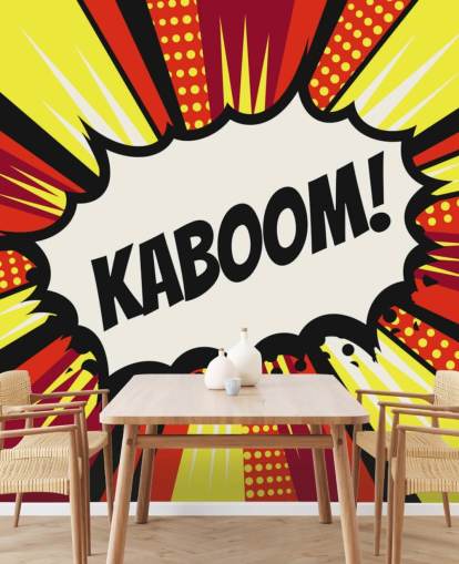 Vintage pop art tegneserier tale boble (Kaboom!) i vektor
