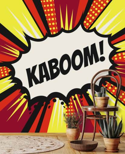 Vintage pop art comics speech bubble (Kaboom!) in vector Vintage pop art comics speech bubble (Kaboom!) in vector