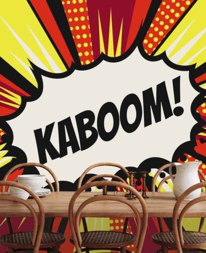 Vintage pop art comics speech bubble (Kaboom!) in vector