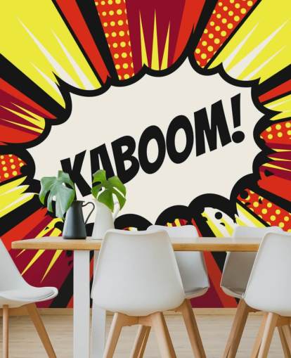 Vintage pop art tegneserier tale boble (Kaboom!) i vektor Vintage pop art tegneserier tale boble (Kaboom!) i vektor