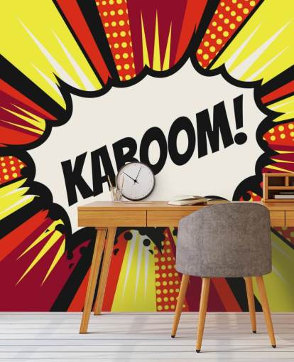 Vintage pop art comics speech bubble (Kaboom!) in vector