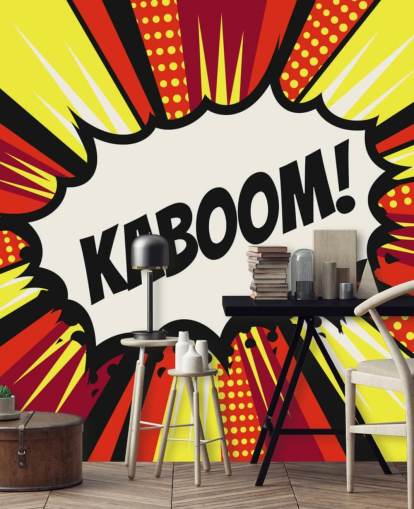 Vintage-Pop-Art-Comic-Sprechblase (Kaboom!) im Vektor
