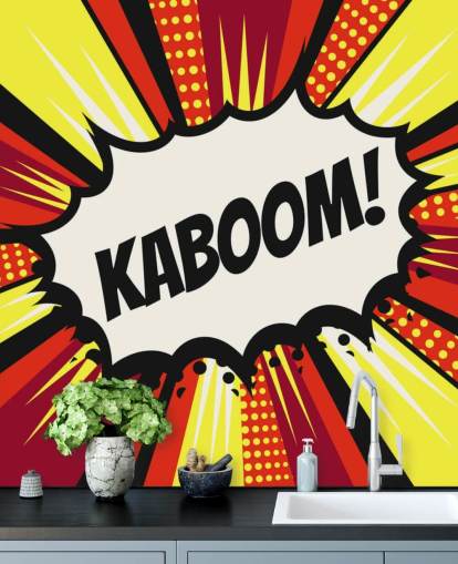 Vintage pop art comics speech bubble (Kaboom!) in vector