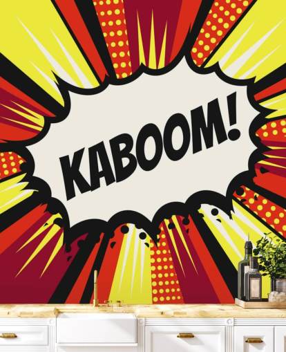 Vintage pop art comics speech bubble (Kaboom!) in vector Vintage pop art comics speech bubble (Kaboom!) in vector