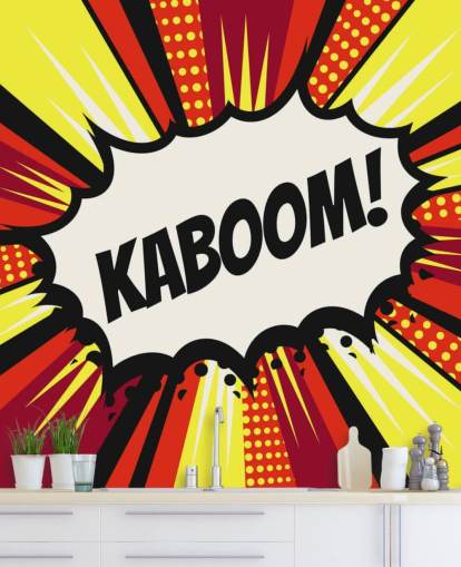 Vintage pop art comics speech bubble (Kaboom!) in vector