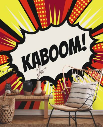 Burbuja de discurso de cómics pop art vintage (¡Kaboom!) en vector