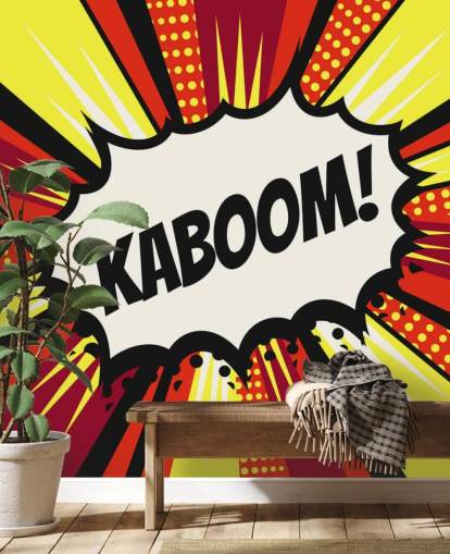 Burbuja de discurso de cómics pop art vintage (¡Kaboom!) en vector