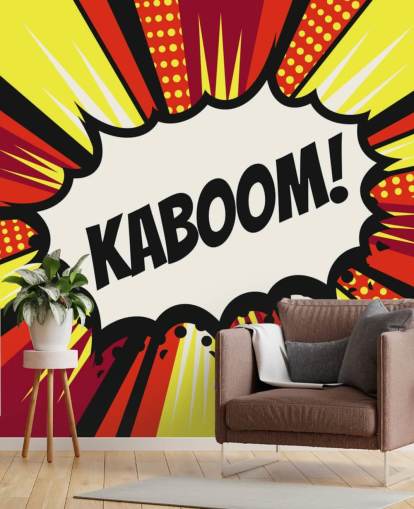 Vintage pop art comics speech bubble (Kaboom!) in vector Vintage pop art comics speech bubble (Kaboom!) in vector