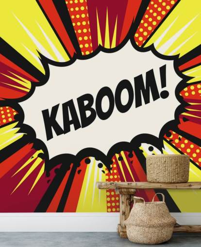 Vintage pop art comics speech bubble (Kaboom!) in vector
