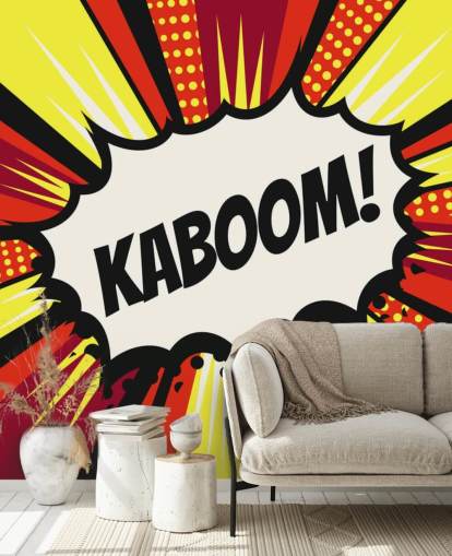 Vintage pop art comics speech bubble (Kaboom!) in vector Vintage pop art comics speech bubble (Kaboom!) in vector