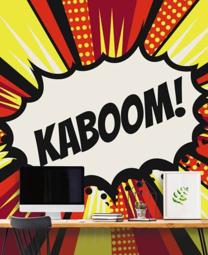 Vintage pop art tegneserier tale boble (Kaboom!) i vektor Vintage pop art tegneserier tale boble (Kaboom!) i vektor