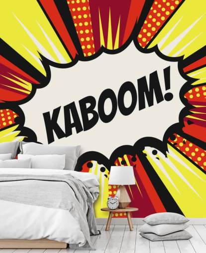 Vintage pop art comics speech bubble (Kaboom!) in vector