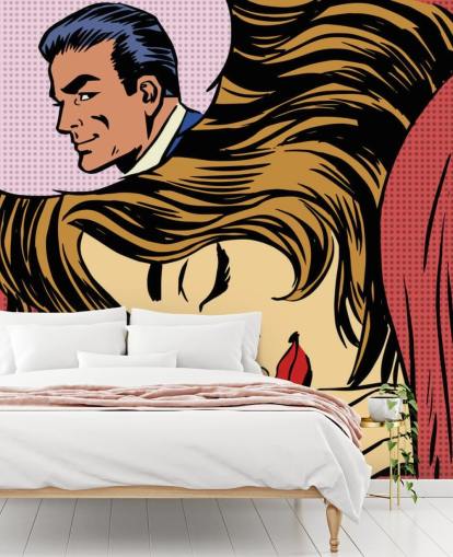 Sogno donna uomo amore amanti del romanticismo pop art fumetti stile retrò H Sogno donna uomo amore amanti del romanticismo pop art fumetti stile retrò H