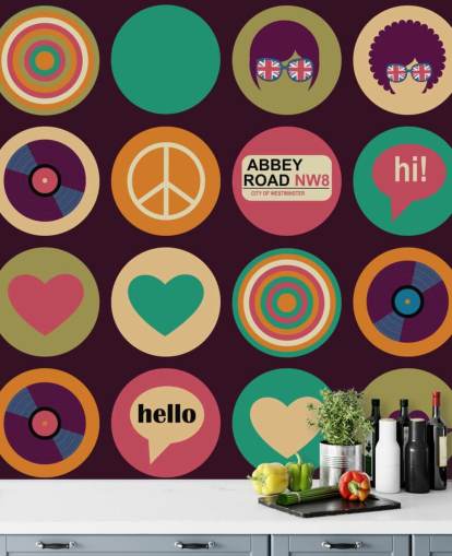 retro beatles inspired pop art wallpaper retro beatles inspired pop art wallpaper