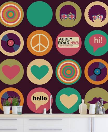 retro beatles inspired pop art wallpaper retro beatles inspired pop art wallpaper