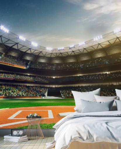 Fondo de pantalla de béisbol en la noche