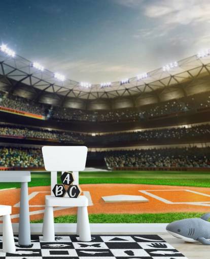 Baseballstadium yöllä Taustakuva