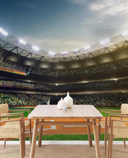 Baseball Stadium at Night Wallpaper