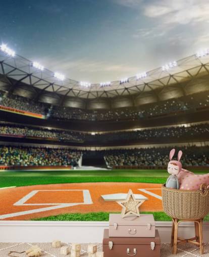 Baseball Stadium natten Baggrund