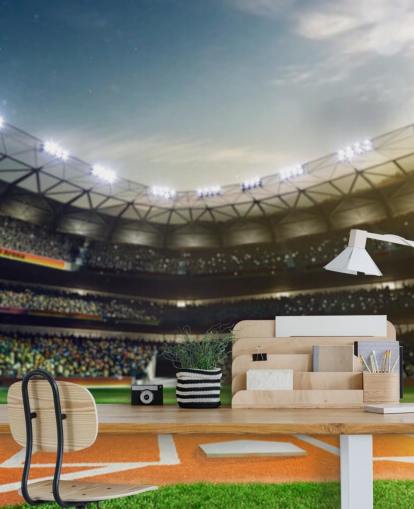 Baseball Stadium at Night Wallpaper