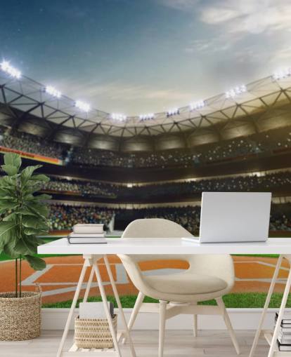 Baseball Stadium om natten Bakgrunn