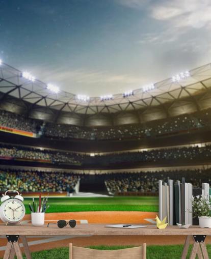 Baseball Stadium at Night Wallpaper
