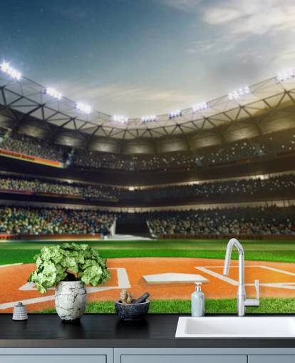 Baseball Stadium at Night Wallpaper