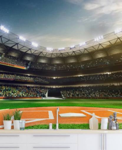 Baseball Stadium at Night Wallpaper