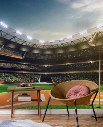 Baseball Stadium at Night Wallpaper