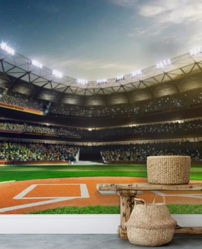 Baseballstadion bei Nacht Wallpaper