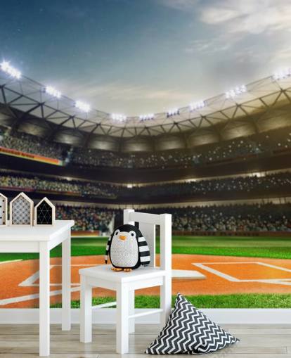 Sfondo dello stadio di baseball di notte