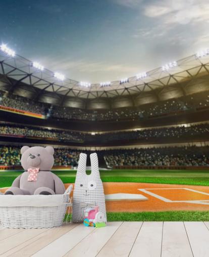 Baseball Stadium at Night Wallpaper